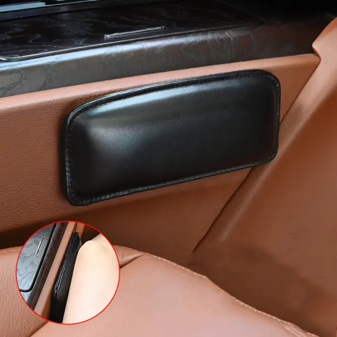 Leather car leg cushion pad soft seat side rest knee pads car knee cushion soft armrest mat