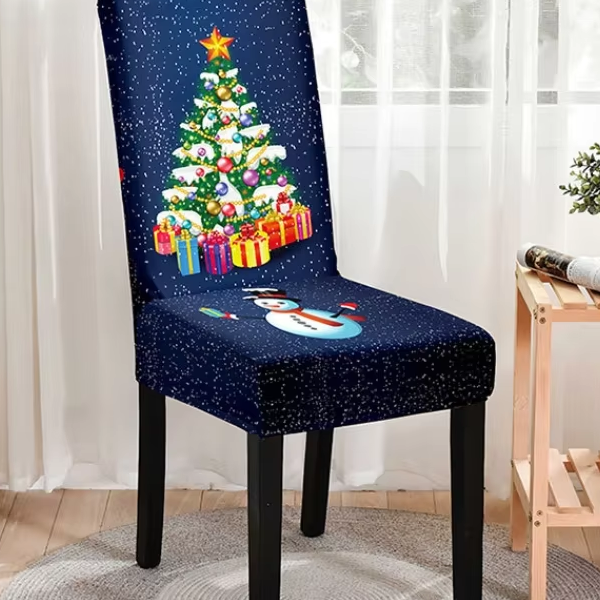 Hot Selling Printed stretch chair slipcovers hotel Christmas chair covers for dining room