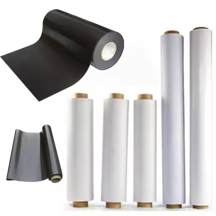 Color vinyl or PVC laminated on rubber magnetic roll white vinyl magnetic roll PVC